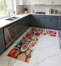 Charger l'image dans la galerie, Set 2 tapis cuisine-fruit