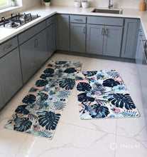 Charger l'image dans la galerie, Set 2 tapis cuisine-palmier