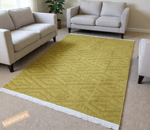 Charger l'image dans la galerie, Tapis Fourrure lisse Geometric -Beige Gold
