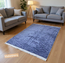 Charger l'image dans la galerie, Tapis Fourrure lisse Geometric -Gris
