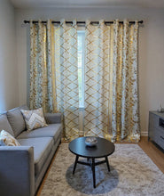 Charger l'image dans la galerie, Rideaux occultant en velours à motif Blanc casse