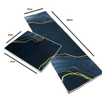 Charger l'image dans la galerie, Tapis anti tache Cuisine 2Pcs-Blue Gold
