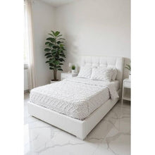 Charger l'image dans la galerie, Ensemble Drap +Housse Taie polaire motif tricot 1 place-Blanc
