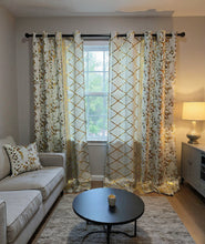 Charger l'image dans la galerie, Rideaux occultant en velours à motif Blanc casse
