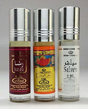 Charger l'image dans la galerie, Lot de 3 : huile concentré  Rasha - Bakhour – Silver unisex   6ml
