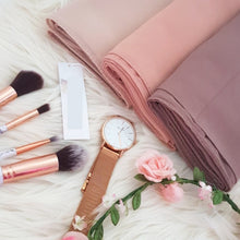 Charger l'image dans la galerie, Pack de Chale hijab en crepe mousseline x 3pieces
