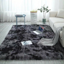 Charger l'image dans la galerie, Tapis salon sejour salle à manger chambre à coucher Fourrure 1.50m* 2m-Gris Noir
