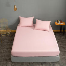 Charger l'image dans la galerie, Drap Housse + 2 Taie d'oreiller Unicolor  Rose
